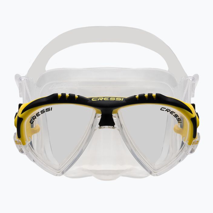 Cressi Matrix + Gamma Maske + Schnorchel Tauchset gelb DS302504 2