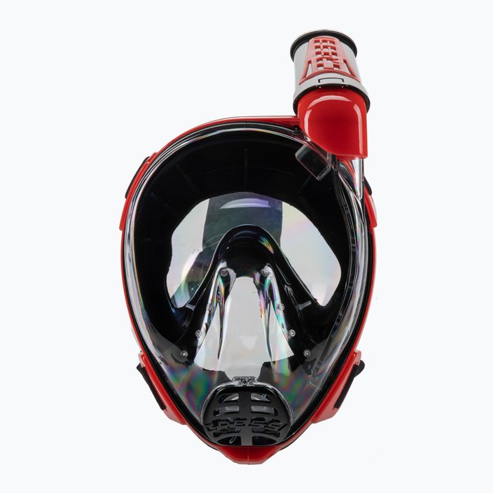 Cressi Duke Dry Vollgesichtsmaske zum Schnorcheln schwarz und rot XDT005058 2