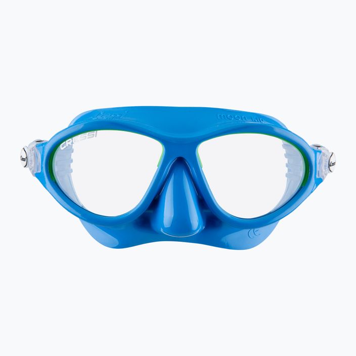 Cressi Moon hellblau/limone Kindertauchmaske 2