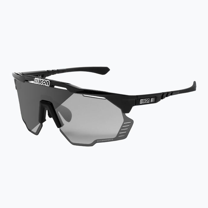 SCICON Aeroshade Kunken schwarz glänzend/scnpp photocromic silberne Fahrradbrille EY31010200 2