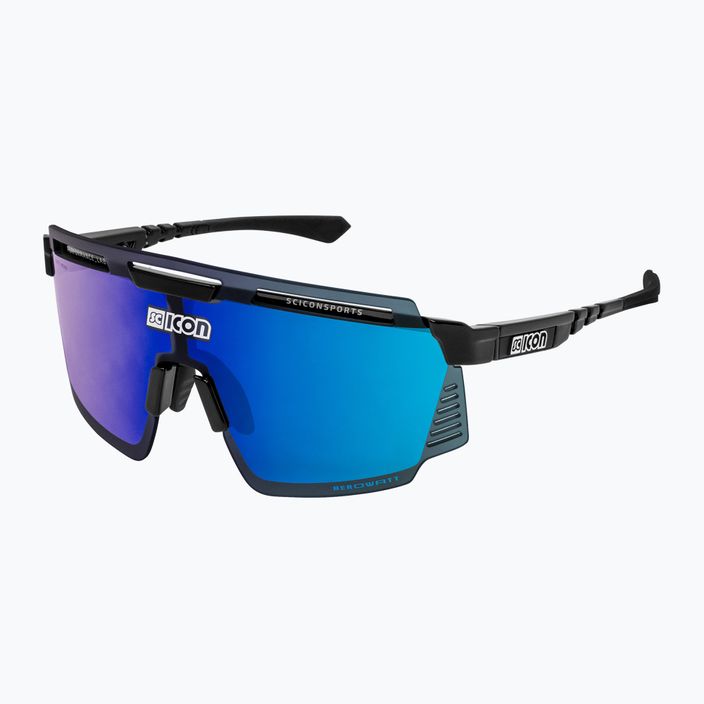 SCICON Aerowatt schwarz glänzend/scnpp multimirror blau Fahrradbrille EY37030200 2