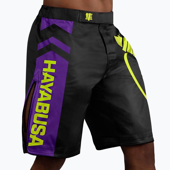 Hayabusa Icon Fight MMA Shorts schwarz und gelb ICFS-BK-L 2