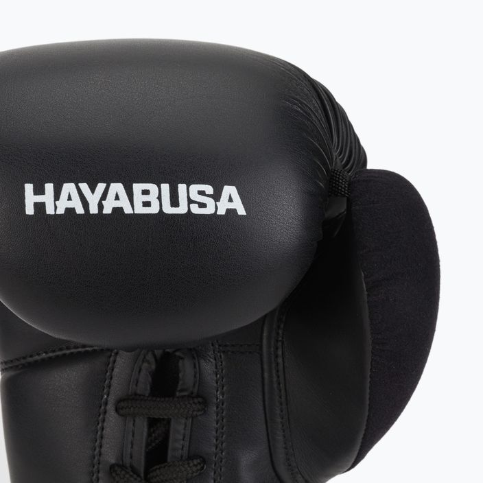 Hayabusa S4 Lace Up Boxhandschuhe weiß S4LACBG-BK 5