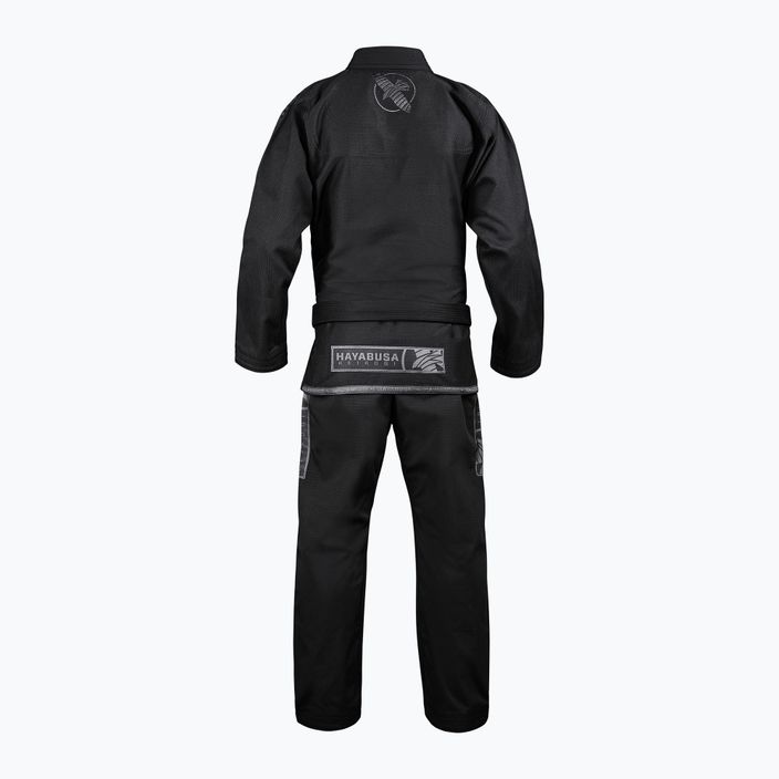 GI für brasilianisches Jiu-Jitsu Hayabusa Lightweight schwarz 2