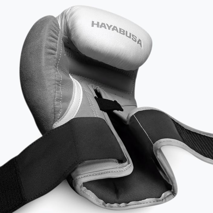 Hayabusa T3 weiß/graue Boxhandschuhe 6