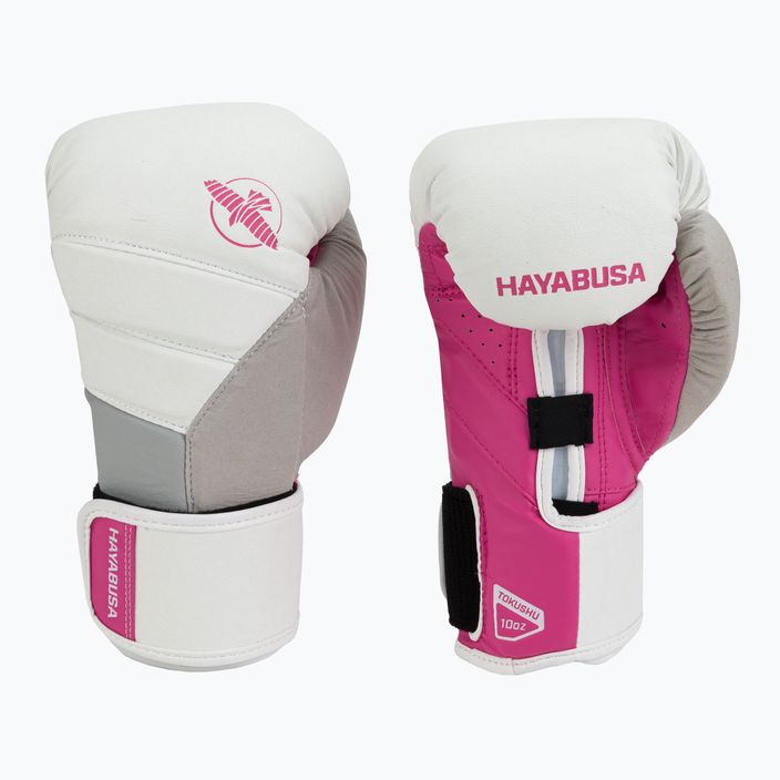 Hayabusa T3 Boxhandschuhe weiß und rosa T314G 3