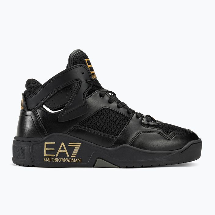 Schuhe EA7 Emporio Armani Basket Mid triple black/gold 2