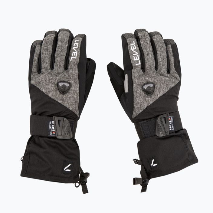 Herren Snowboard-Handschuhe Level Fly schwarz-grau 1031 3