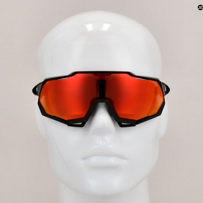 Radsportbrille 100% Speedtrap soft tact schwarz/rot Multilayer Spiegel 60012-00004 11