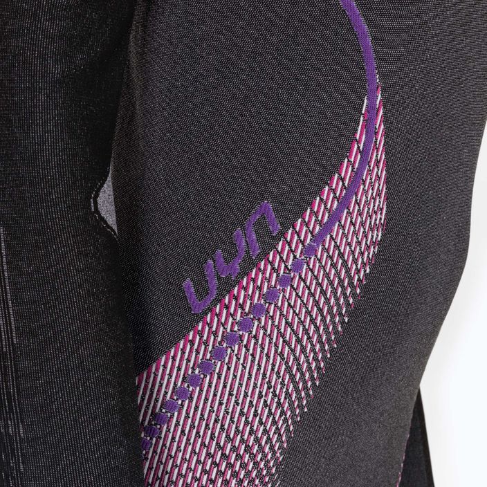 Thermo-Sweatshirt für Damen UYN Evolutyon UW Shirt Turtle Neck anthracite melange/raspberry/purple 3