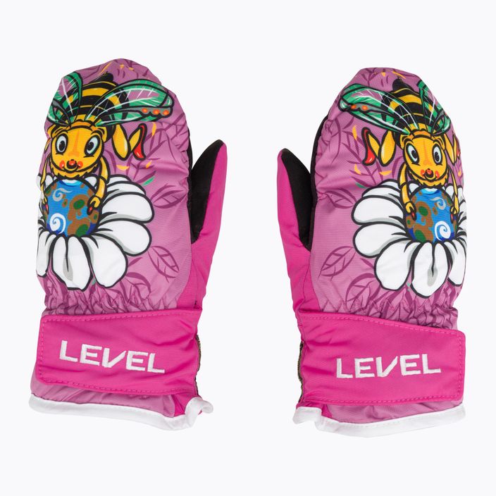 Level Animal rosa Kinder-Skihandschuhe 3