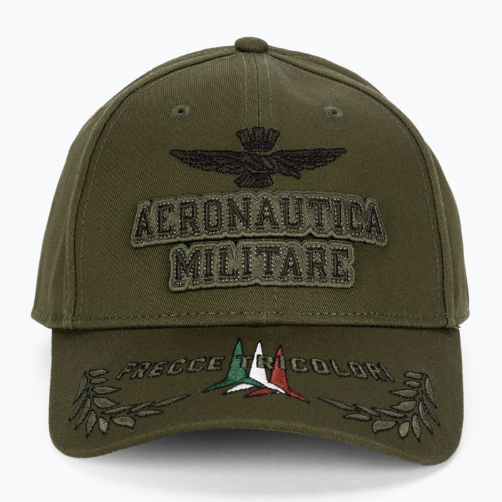 Herren Aeronautica Militare Geprägte Stickerei Militär grün Baseballkappe 2