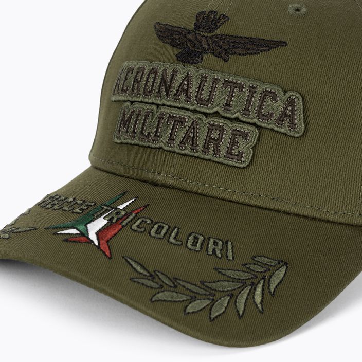 Herren Aeronautica Militare Geprägte Stickerei Militär grün Baseballkappe 3