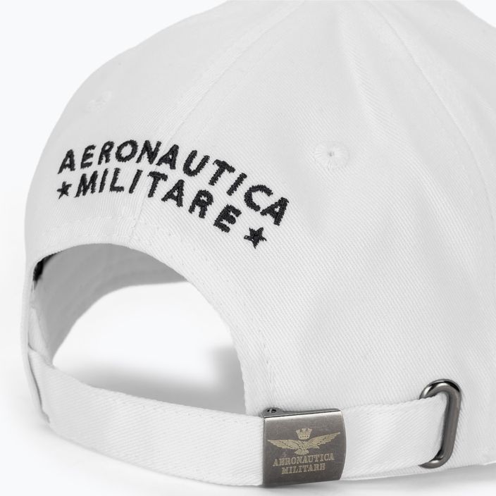 Herren Aeronautica Militare Basic mit Metall-Adler aus weißem Baseball-Kappe 4