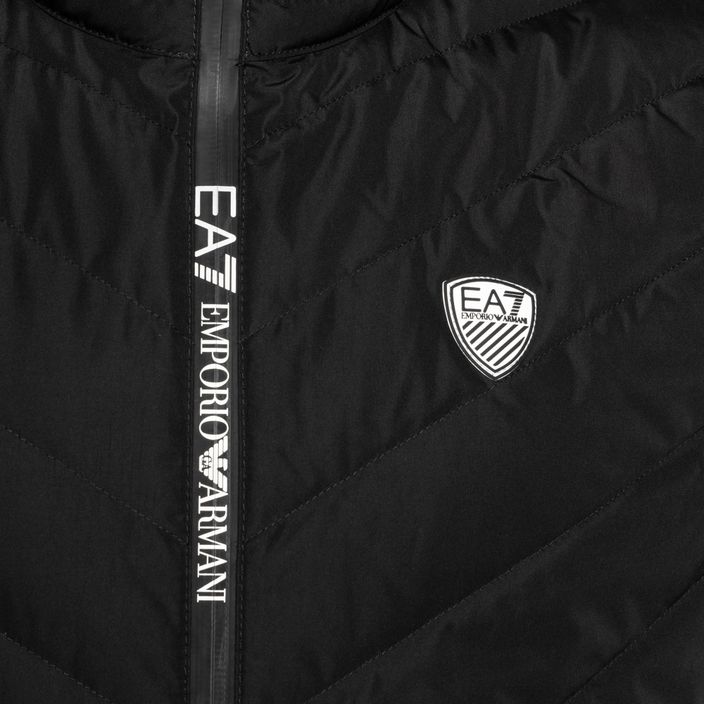 Herren ärmelloses EA7 Emporio Armani Zug Premium Shield Down Light schwarz 3