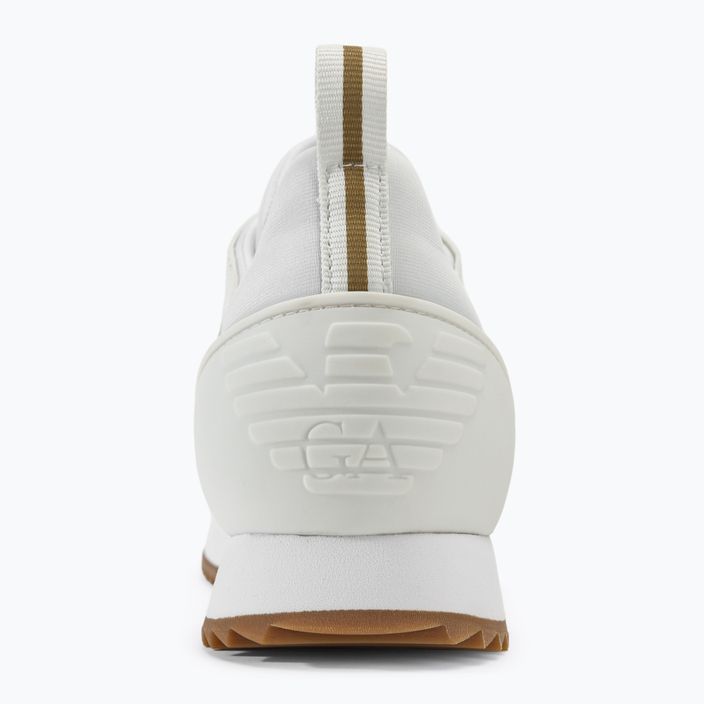 EA7 Emporio Armani Schwarz & Weiß Schnürsenkel dreifach weiß/Gold/Honig Schuhe 6