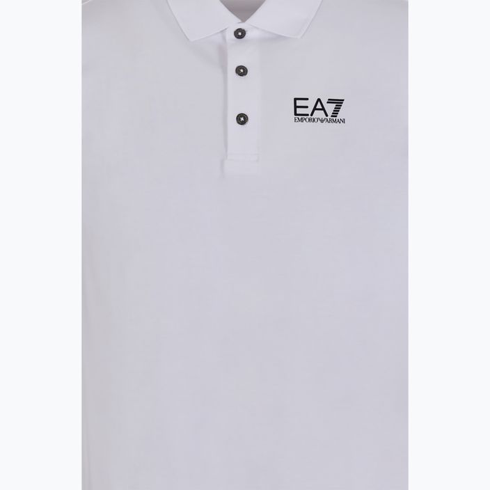 Herren EA7 Emporio Armani Zugsichtbarkeit weißes Poloshirt 3