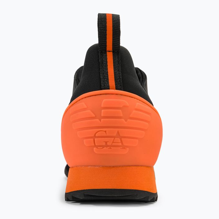 EA7 Emporio Armani Schwarz & Weiß Schnürsenkel schwarz/orange Tiger Schuhe 6