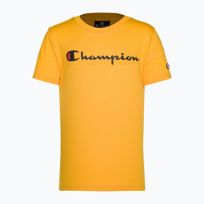 Champion Legacy Kinder-T-Shirt dunkelgelb