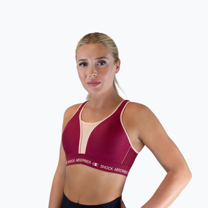 Shock Absorber Ultimate Run Bra Gepolsterter tibetanischer roter Trainings-BH