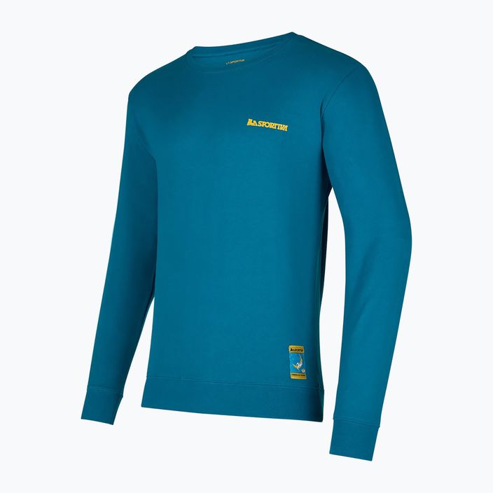 Herren La Sportiva Climbing on the Moon turchese/giallo Sweatshirt