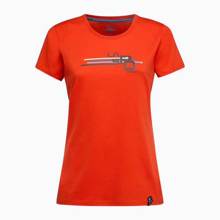 La Sportiva Stripe Cube Damen-T-Shirt Kirschtomate