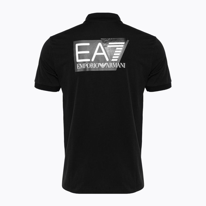Herren EA7 Emporio Armani Zug Sichtbarkeit Poloshirt schwarz 2
