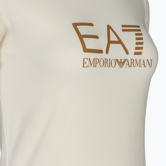 Damen EA7 Emporio Armani Zug Glänzendes pristine/logo braunes T-shirt 3