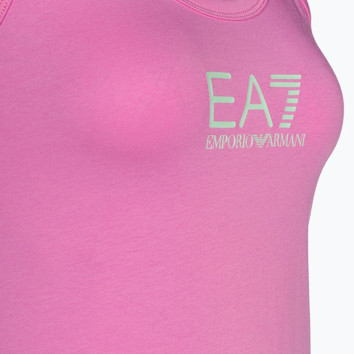 Tank Top Damen EA7 Emporio Armani Train Shiny cyclamen/logo aqua 3