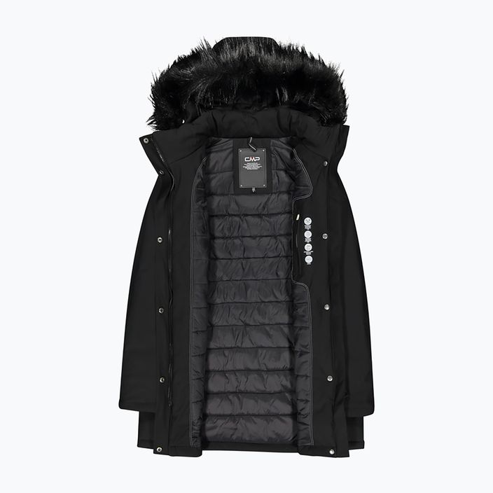 Regenjacke Damen CMP Coat Zip Hood schwarz 32K3196F/U91 4