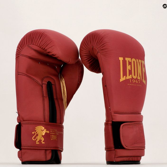Leone Bordeaux kastanienbraune Boxhandschuhe GN059X 8