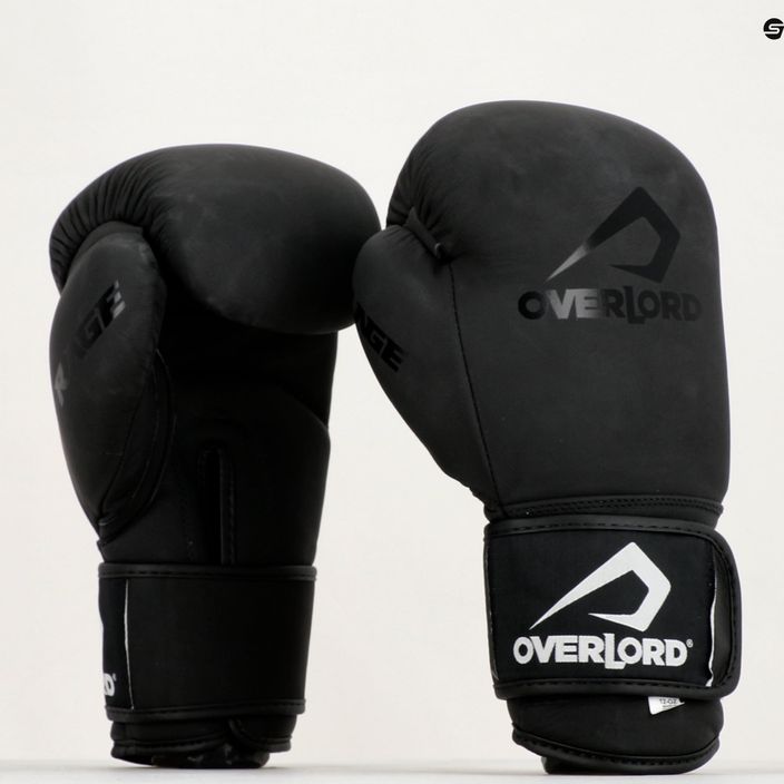 Overlord Rage schwarze Boxhandschuhe 100004-BK/10OZ 7