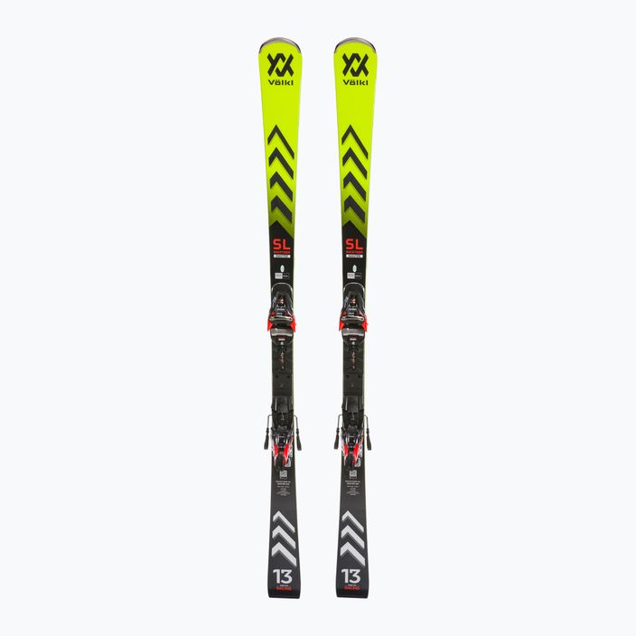 Völkl Racetiger SL Master + XComp 16 GW gelb/schwarzer Alpin-Ski