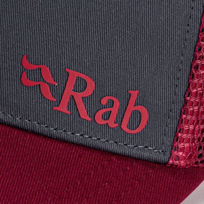 Rab Trucker Logo Baseballmütze rot-grau QAB-06 5