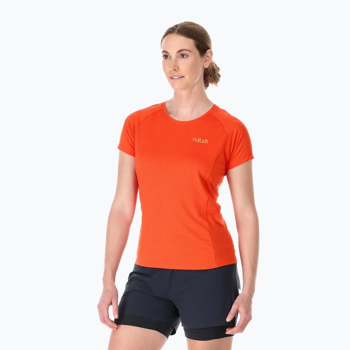 Damen-Trekking-T-Shirt Rab Sonic orange QBL-02