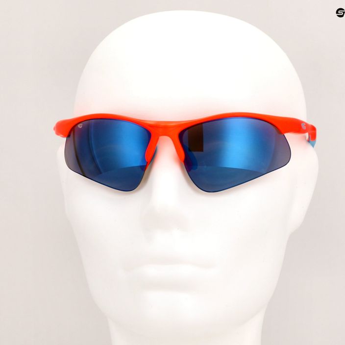 GOG Balami matt neon orange / blau / blau verspiegelt Kinderradbrille E993-3 9