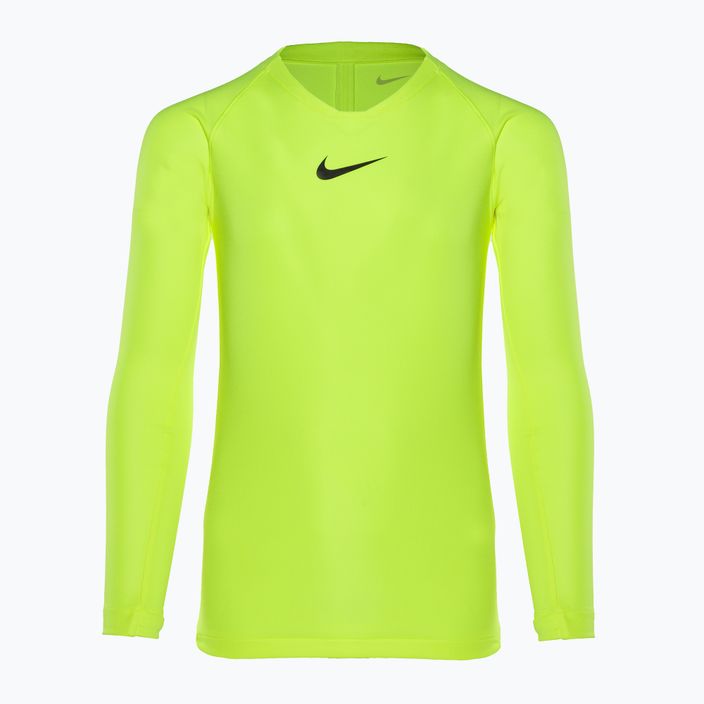 Nike Dri-FIT Park First Layer Kinder Thermo-Langarmshirt in Volt/Schwarz