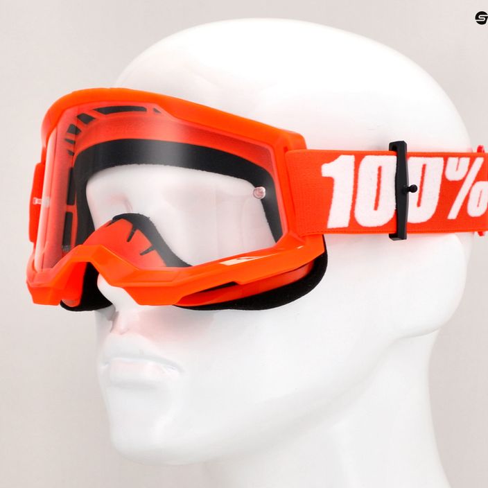 Herren-Radsportbrille 100% Strata 2 orange/klar 50027-00005 7