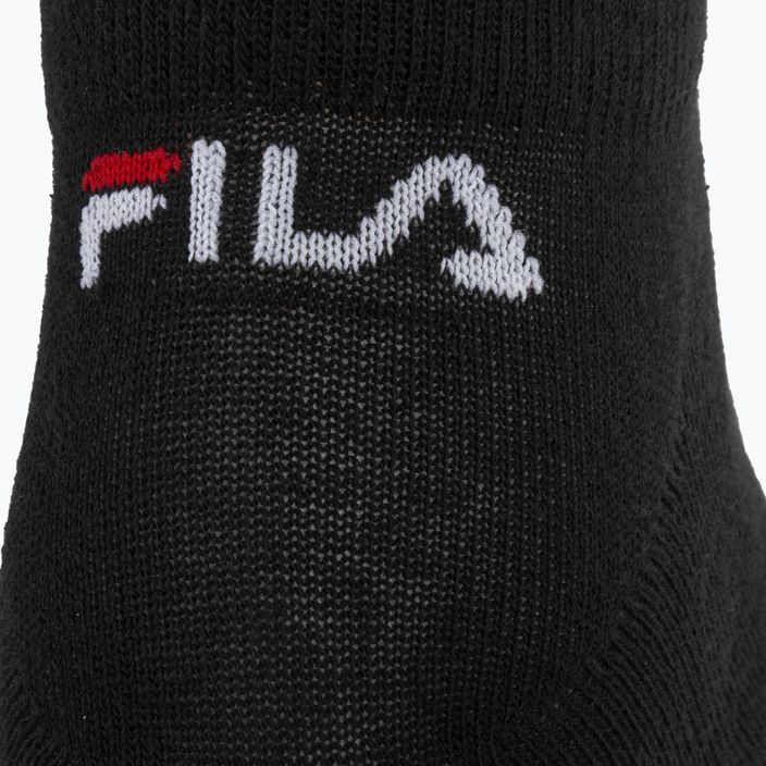 FILA Unisex Invisble Plain 3er Pack Socken schwarz 4