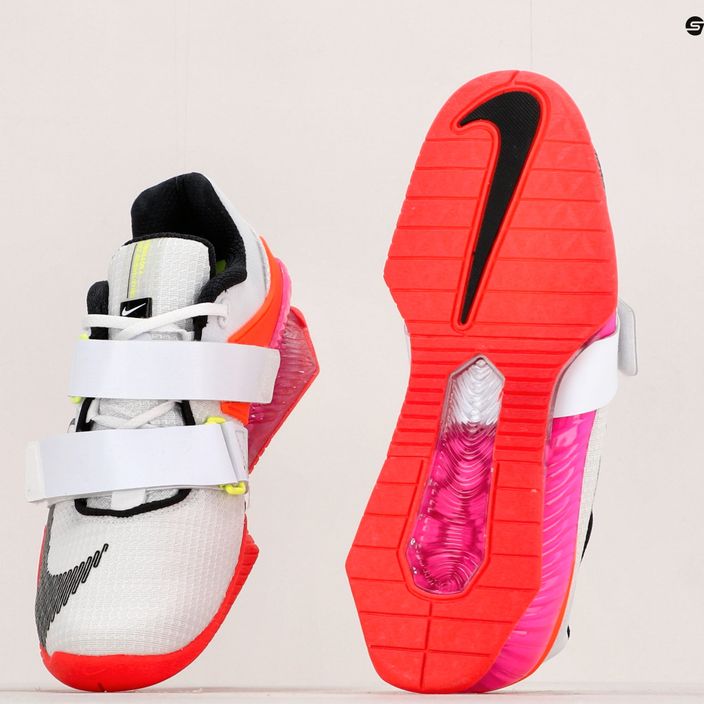 Nike Romaleos 4 Olympic Colorway Gewichtheben Schuhe weiß/schwarz/helles Karminrot 11
