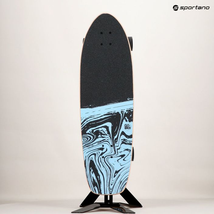Surfskate Cutback Splash 34" weiß-blaues Skateboard CUT-SUR-SPL 13