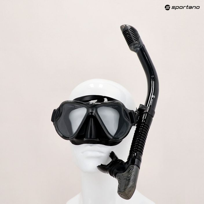 AQUASTIC Schnorchelset Maske + Schnorchel schwarz MSA-01C 17