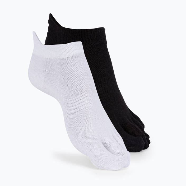 Vibram Fivefingers Athletic No-Show Socken 2 Paar schwarz und weiß S15N12PS