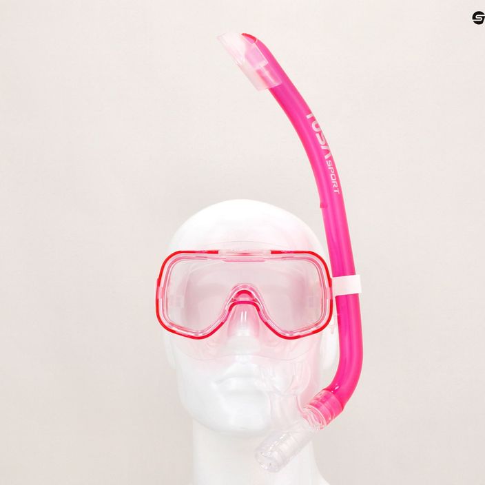 TUSA Tauchset Maske + Schnorchel + Schwimmflossen rosa UP-0201 11