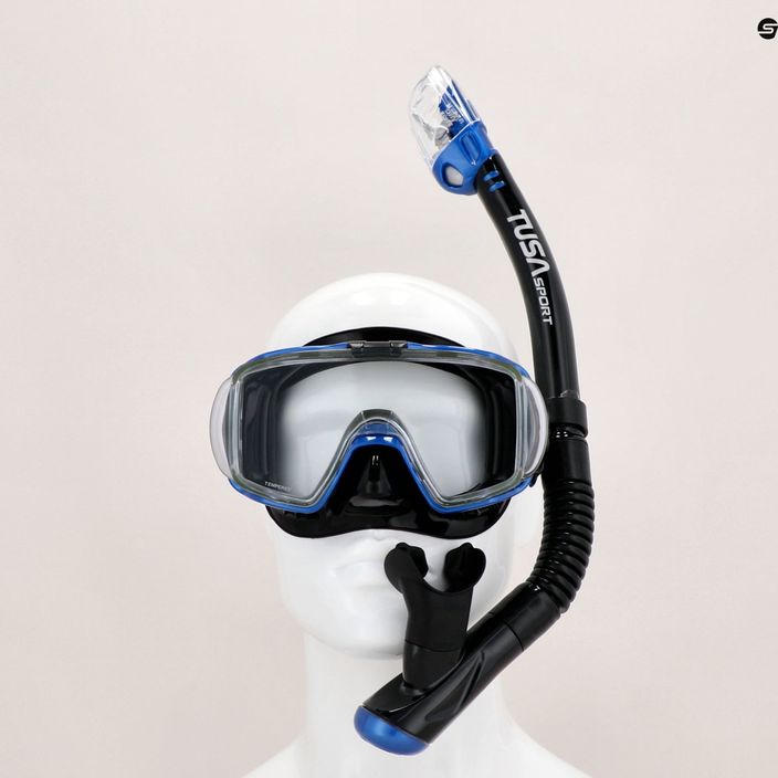 TUSA Tauchset Maske + Schnorchel + Schwimmflossen blau UP-3521 11