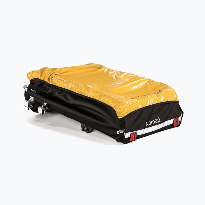 Burley Nomad Gepäck Fahrradanhänger schwarz und gelb 3
