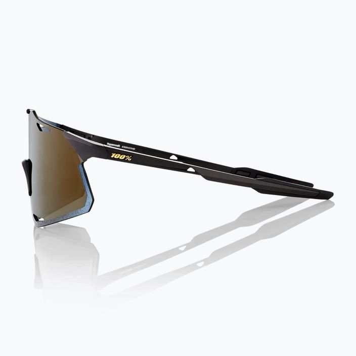 Radsportbrille 100% Hypercraft matt schwarz/weich gold 60000-00001 9