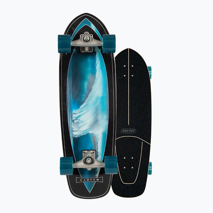 Surfskate Skateboard Carver CX Raw 32" Super Surfer 22 Complete blau-schwarz C1121164 8