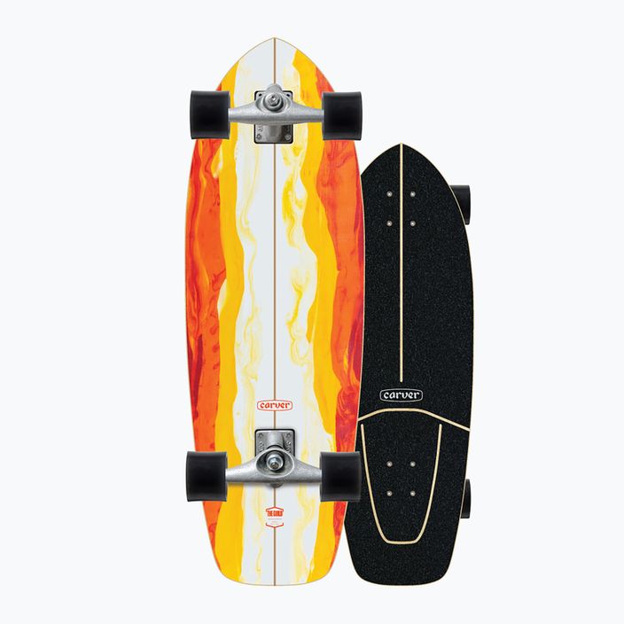 Surfskate Skateboard Carver CX Raw 3.25" Firefly 222 Complete orange-weiß C11211136 8