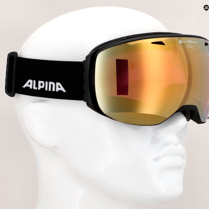 Skibrille Alpina Big Horn QV black matt/gold sph 4
